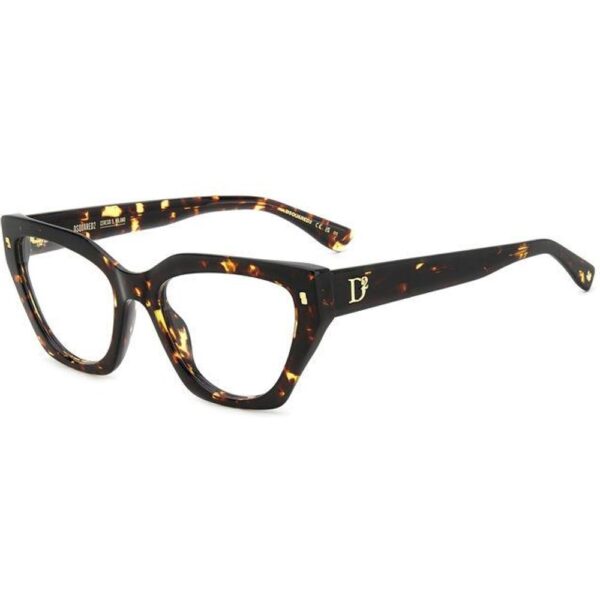 Occhiali vista  Dsquared2 D2 0117 cod. colore 086 Donna Cat eye Havana