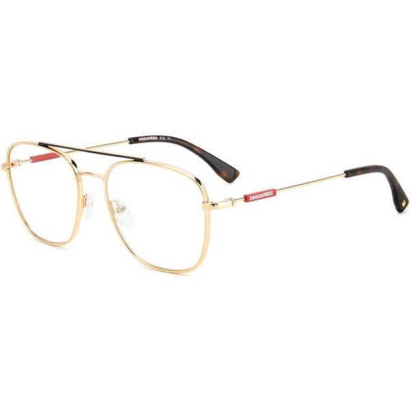 Occhiali vista  Dsquared2 D2 0047 cod. colore rhl Uomo Squadrata Oro / nero