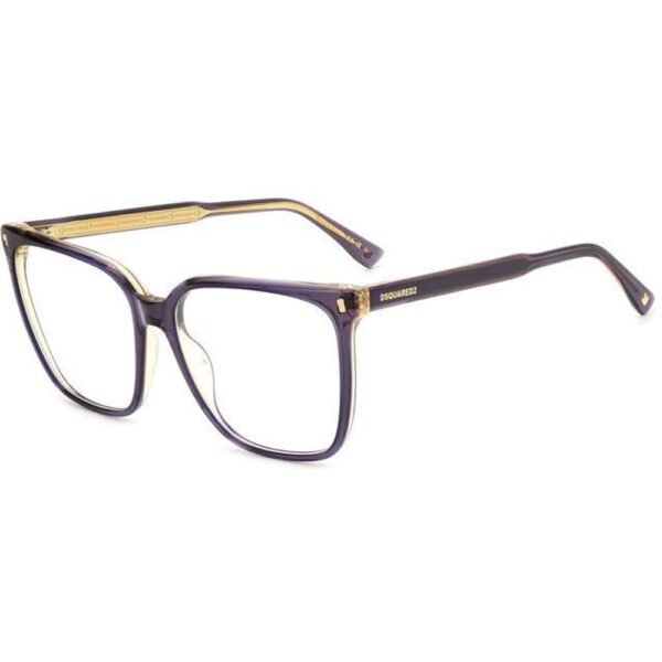 Occhiali vista  Dsquared2 D2 0115 cod. colore s2n Donna Squadrata Beige/viola