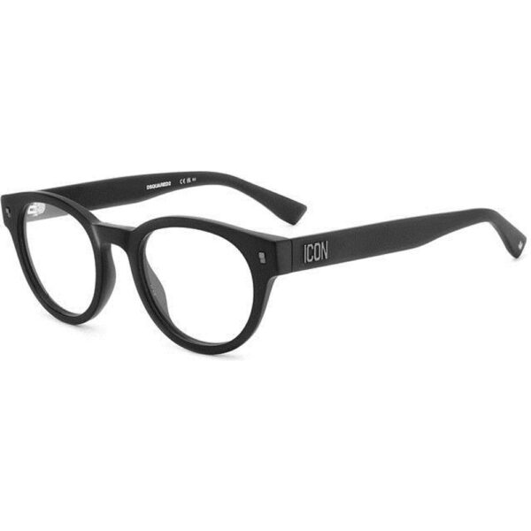 Occhiali vista  Dsquared2 Icon 0014 cod. colore 003 Uomo Rotonda Nero-opaco