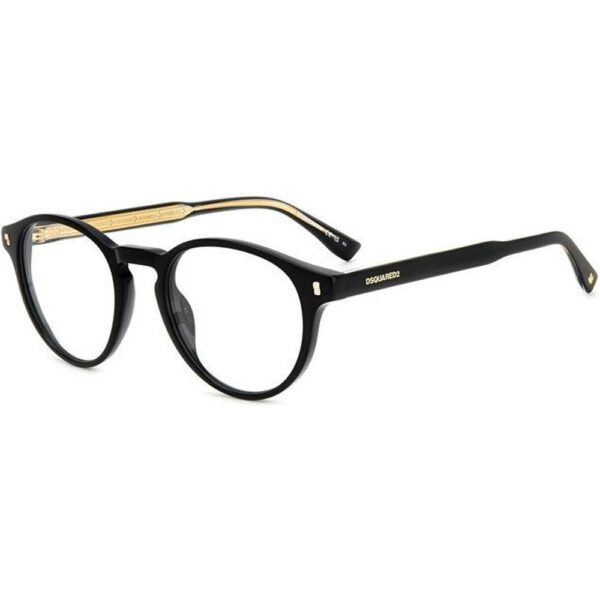 Occhiali vista  Dsquared2 D2 0080 cod. colore 807 Uomo Rotonda Nero