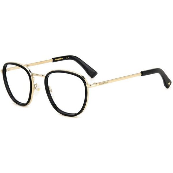 Occhiali vista  Dsquared2 D2 0076 cod. colore 807 Uomo Rotonda Nero