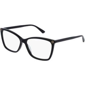 Occhiali vista  Gucci Gg0025o cod. colore 001 Donna Squadrata Nero