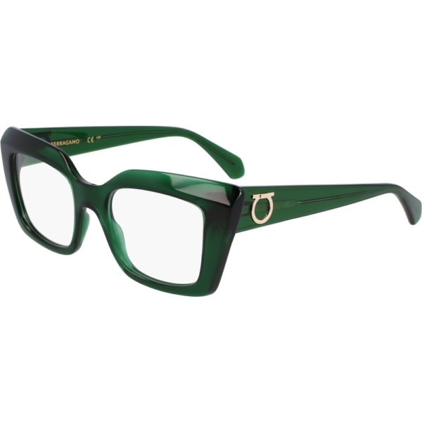 Occhiali vista  Ferragamo Sf3008 cod. colore 317 Donna Squadrata Verde