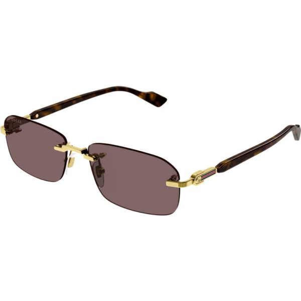 Occhiali da sole  Gucci Gg1221s cod. colore 002 Uomo Squadrata Oro