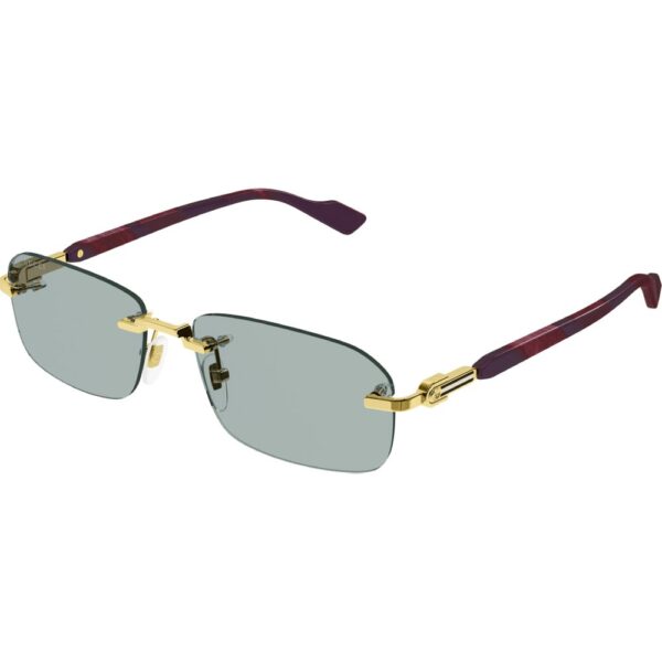 Occhiali da sole  Gucci Gg1221s cod. colore 003 Uomo Squadrata Oro