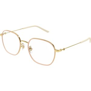 Occhiali vista  Gucci Gg1198oa cod. colore 002 Unisex Squadrata Oro / rosa