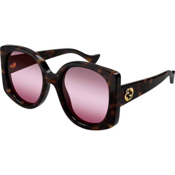 Occhiali da sole  Gucci Gg1257s cod. colore 003 Donna Squadrata Havana