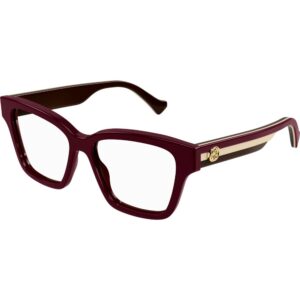 Occhiali vista  Gucci Gg1302o cod. colore 005 Donna Squadrata Borgogna