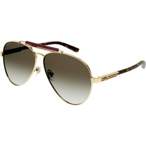 Occhiali da sole  Gucci Gg1287s cod. colore 002 Uomo Pilot Oro