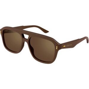 Occhiali da sole  Gucci Gg1263s cod. colore 003 Uomo Pilot Marrone