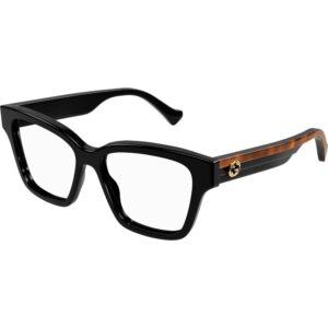 Occhiali vista  Gucci Gg1302o cod. colore 004 Donna Squadrata Nero