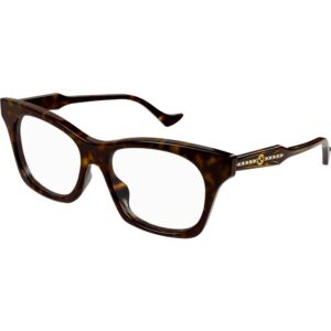 Occhiali vista  Gucci Gg1299o cod. colore 002 Donna Squadrata Havana