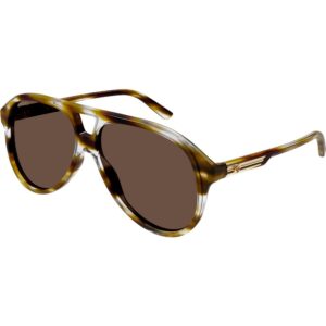 Occhiali da sole  Gucci Gg1286s cod. colore 003 Uomo Pilot Havana