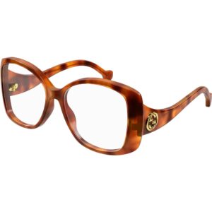 Occhiali vista  Gucci Gg1236oa cod. colore 002 Donna Squadrata Havana