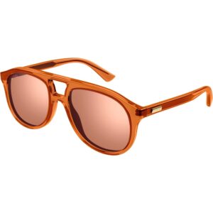 Occhiali da sole  Gucci Gg1320s cod. colore 002 Uomo Pilot Arancione