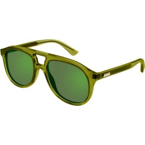 Occhiali da sole  Gucci Gg1320s cod. colore 003 Uomo Pilot Verde