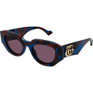 Occhiali da sole  Gucci Gg1421s cod. colore 003 Donna Geometrica Havana