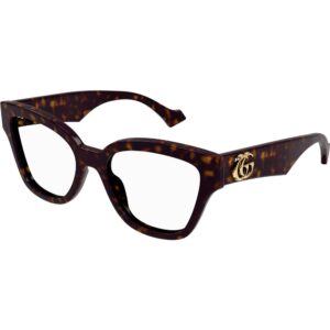 Occhiali vista  Gucci Gg1424o cod. colore 006 Donna Geometrica Havana