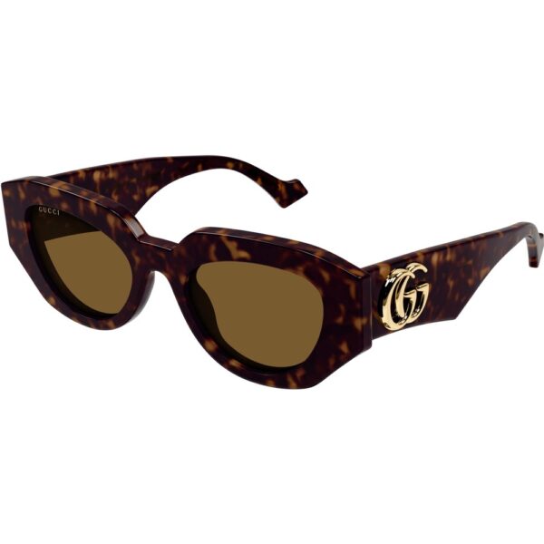 Occhiali da sole  Gucci Gg1421s cod. colore 002 Donna Geometrica Havana