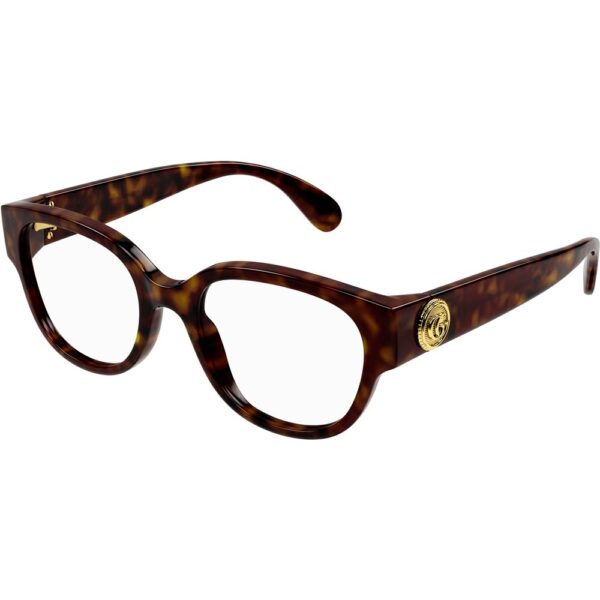 Occhiali vista  Gucci Gg1411o cod. colore 005 Donna Rotonda Havana