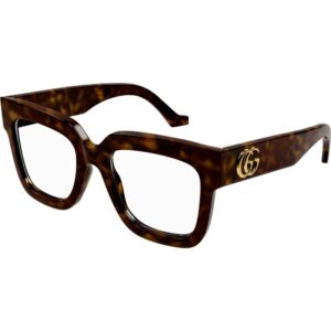 Occhiali vista  Gucci Gg1549o cod. colore 002 Donna Squadrata Havana