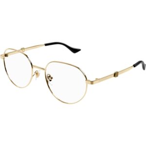 Occhiali vista  Gucci Gg1496o cod. colore 001 Uomo Rotonda Oro