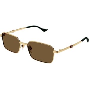 Occhiali da sole  Gucci Gg1495s cod. colore 002 Uomo Squadrata Oro