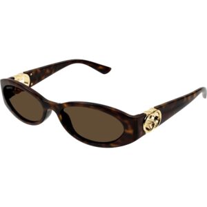 Occhiali da sole  Gucci Gg1660s cod. colore 002 Donna Rotonda Havana