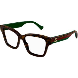 Occhiali vista  Gucci Gg1302o cod. colore 006 Donna Squadrata Havana