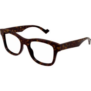 Occhiali vista  Gucci Gg1332o cod. colore 005 Uomo Squadrata Havana