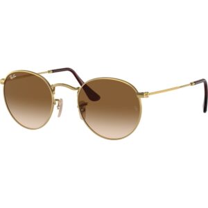 Occhiali da sole  Ray - ban Rb3447 round metal cod. colore 001/51 Unisex Rotonda Oro