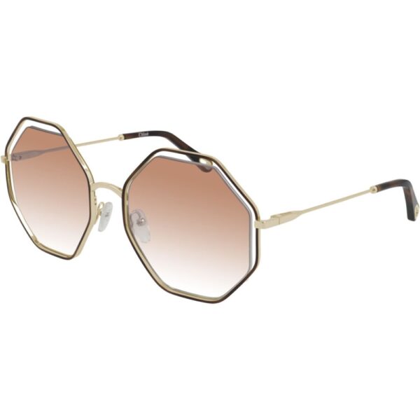 Occhiali da sole  Chloé Ch0046s cod. colore 005 Donna Geometrica Havana