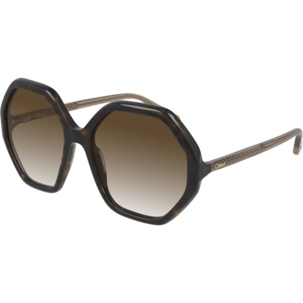 Occhiali da sole  Chloé Ch0008s cod. colore 004 Donna Geometrica Havana