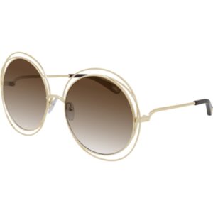 Occhiali da sole  Chloé Ch0045s cod. colore 004 Donna Rotonda Oro