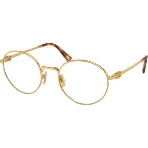 Occhiali vista  Miu miu Mu 52xv  cod. colore 5ak1o1 Donna Rotonda Oro