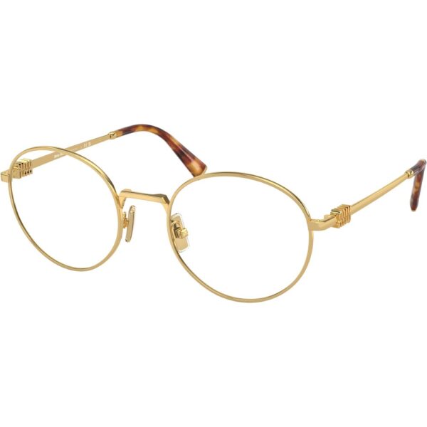 Occhiali vista  Miu miu Mu 52xv  cod. colore 5ak1o1 Donna Rotonda Oro