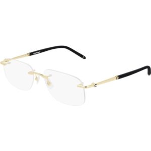 Occhiali vista  Montblanc Mb0071o cod. colore 001 Uomo Squadrata Oro