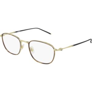 Occhiali vista  Montblanc Mb0161o cod. colore 003 Uomo Squadrata Oro