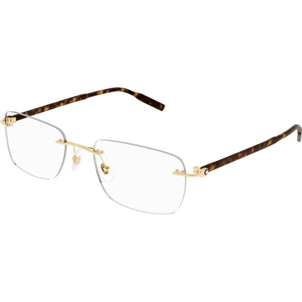 Occhiali vista  Montblanc Mb0221o cod. colore 011 Uomo Squadrata Oro