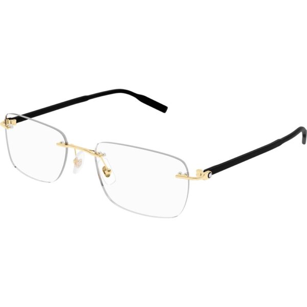 Occhiali vista  Montblanc Mb0221o cod. colore 015 Uomo Squadrata Oro