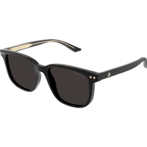 Occhiali da sole  Montblanc Mb0258sa cod. colore 001 Uomo Squadrata Nero