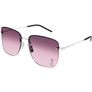 Occhiali da sole  Saint laurent Sl 312 m cod. colore 011 Donna Squadrata Argento