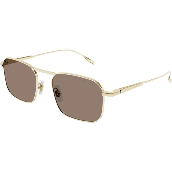 Occhiali da sole  Montblanc Mb0218s cod. colore 002 Uomo Squadrata Oro