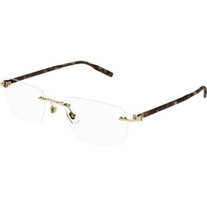 Occhiali vista  Montblanc Mb0221o cod. colore 002 Uomo Squadrata Oro