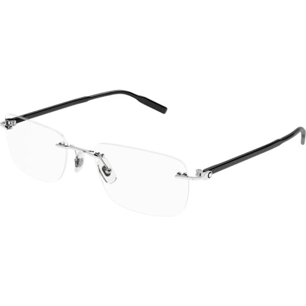 Occhiali vista  Montblanc Mb0221o cod. colore 007 Uomo Squadrata Argento