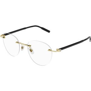 Occhiali vista  Montblanc Mb0224o cod. colore 001 Uomo Rotonda Oro