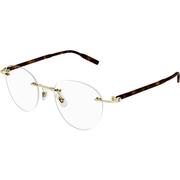 Occhiali vista  Montblanc Mb0224o cod. colore 002 Uomo Rotonda Oro