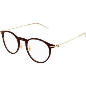 Occhiali vista  Montblanc Mb0099o cod. colore 007 Uomo Rotonda Havana