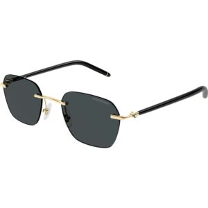 Occhiali da sole  Montblanc Mb0270s cod. colore 001 Uomo Squadrata Oro